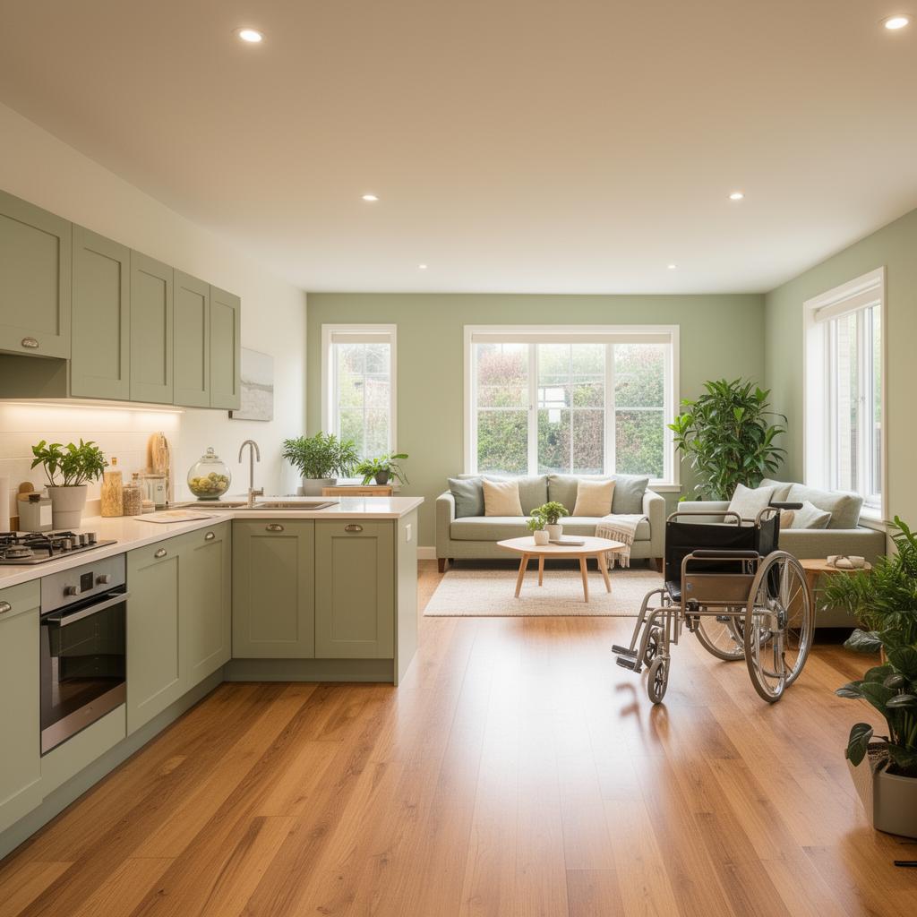 Bright, modern accessible SIL home interior